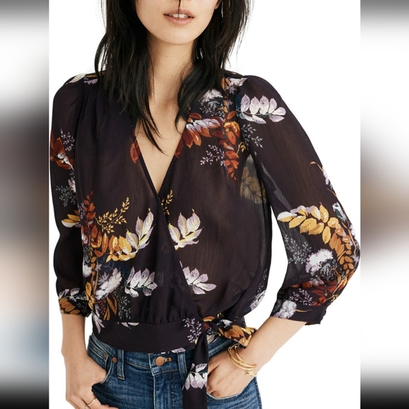 Madewell Tops - Madewell Blooming Oasis Wrap Top